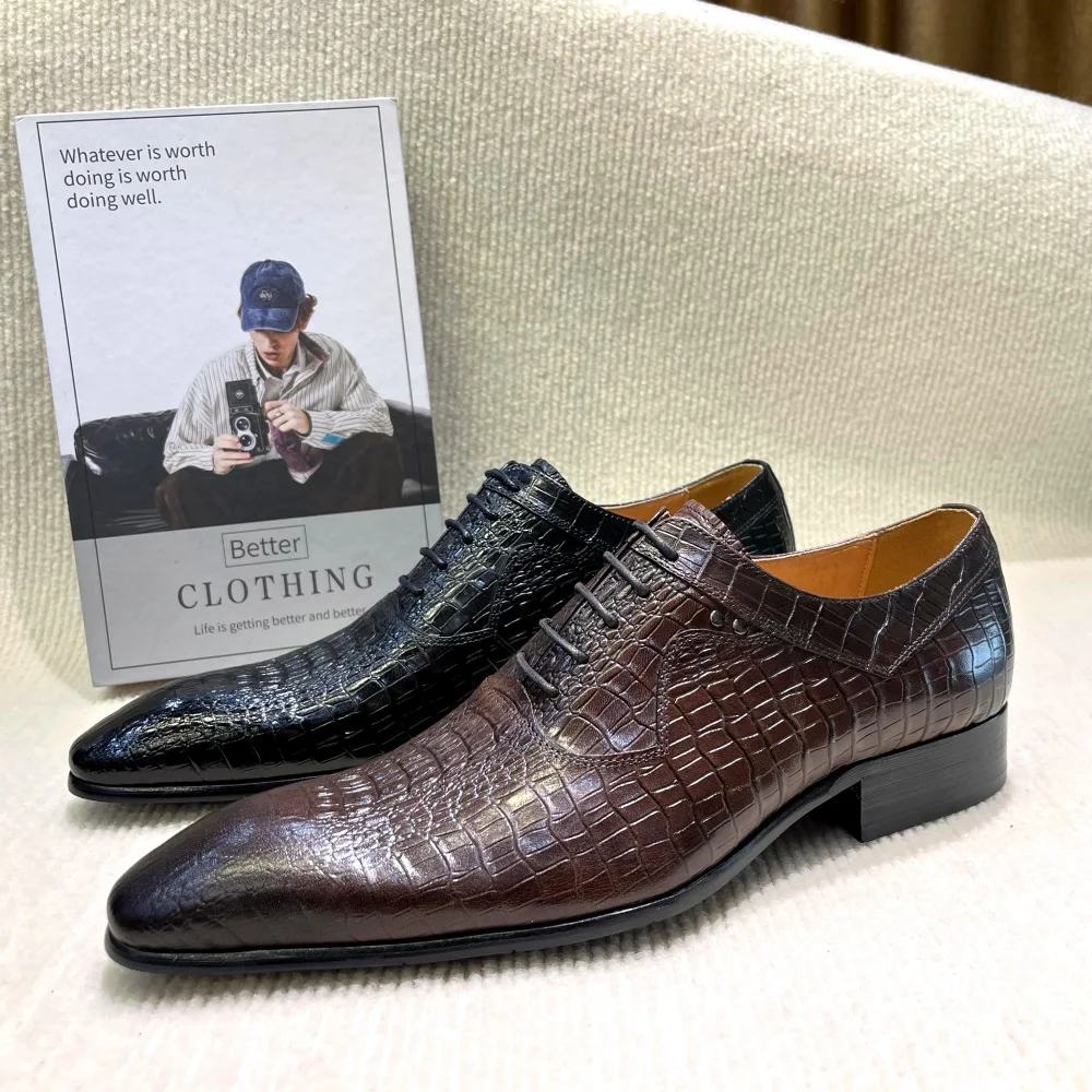 Men Formal Wear Office - Italian Luxury Men's Pointed Toe Oxford
