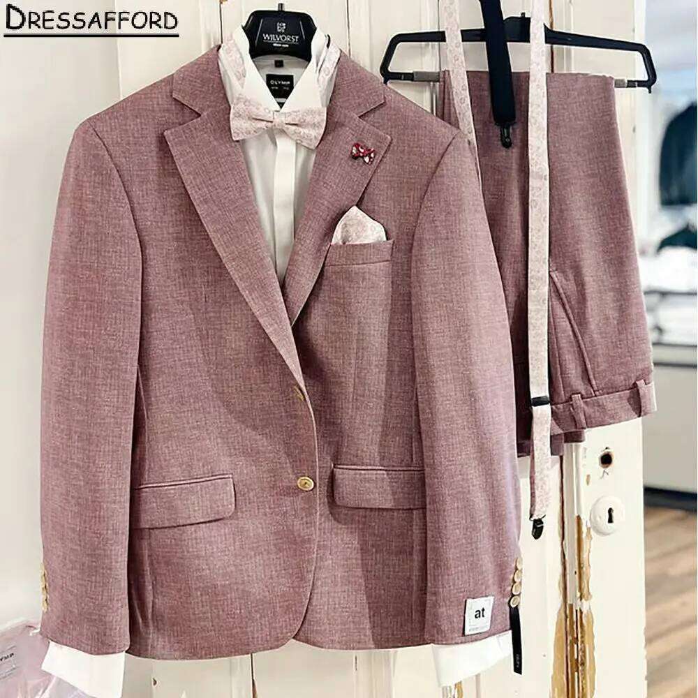 Men Formal Wear Pink - Pink Formal Wedding Suits Men's Business
