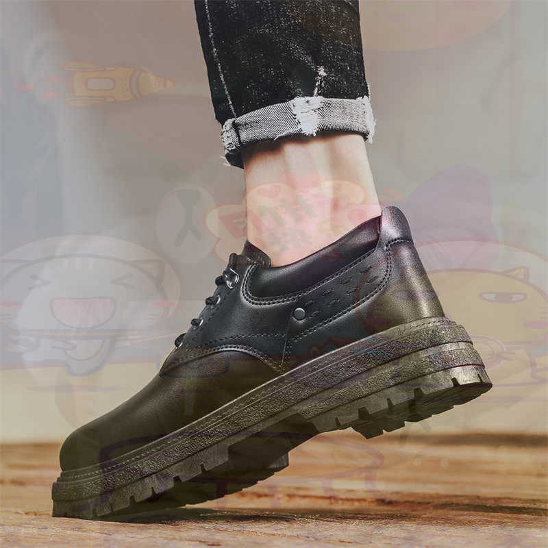 Men'S Semi Formal Office Wear - Dark Natural Leather Fashion Trainers Tennis