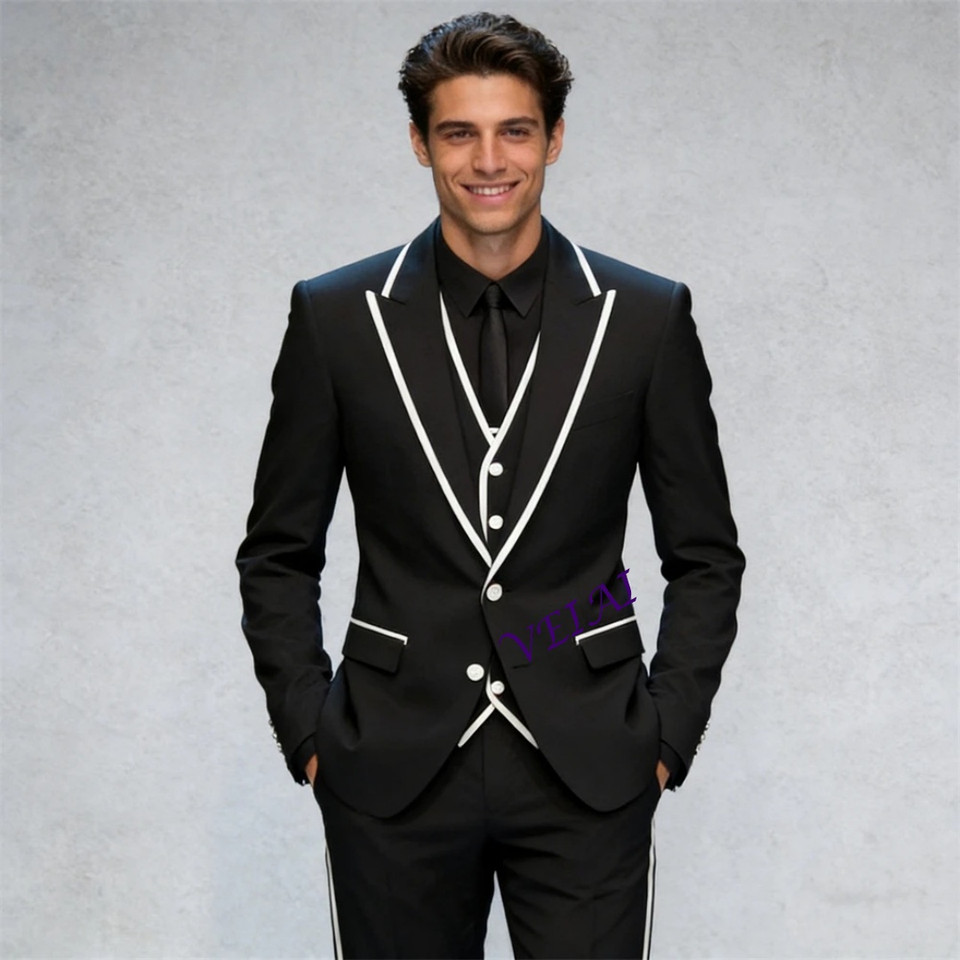 Formal Vest Waistcoat - Customized Men's Modern Fit Three Piece