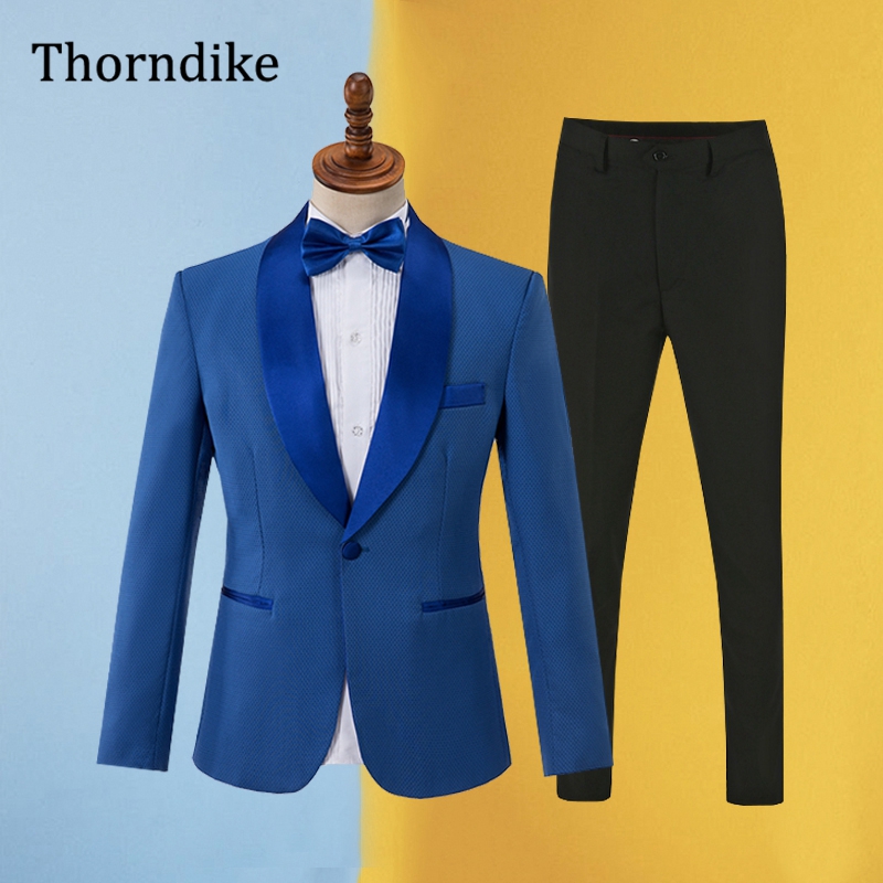 Men Formal Wear Office - Gwenhwyfar Blue Suit Men 2025 New
