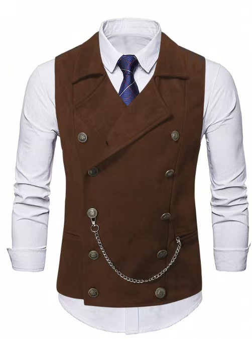 Men's Double Breasted Vest wit - Formal Vest Waistcoat review and price