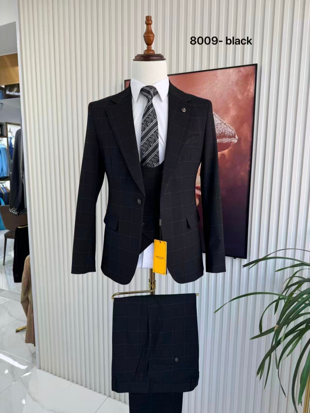 Men's Plaid Tuxedo 3 Pieces Ja - Men Formal Wear Office review and price