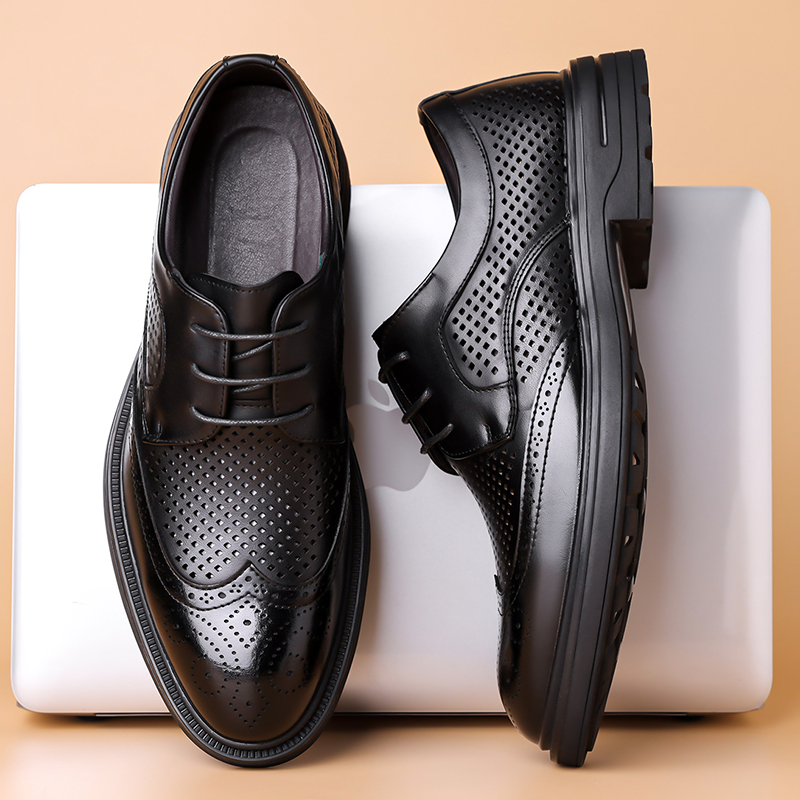 Summer New Leather Shoes Men's - Formal Men Office Wear Sandals review and price