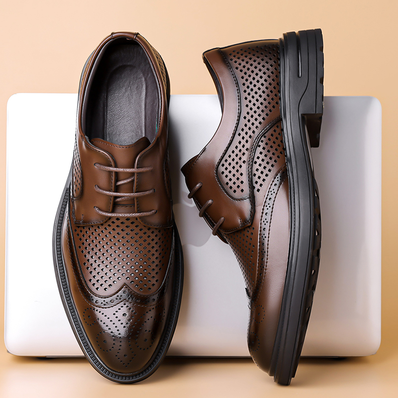 Summer New Leather Shoes Men's - Formal Men Office Wear Sandals review and price