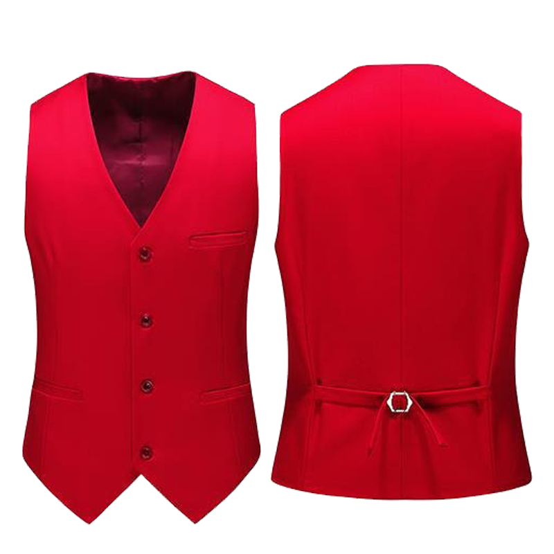19 Colors Men Vest Solid Color - Formal Vest Waistcoat review and price