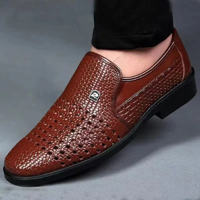 Summer New Leather Shoes Men's - Formal Men Office Wear Sandals review and price