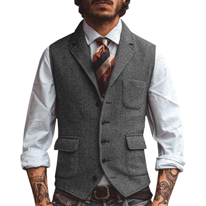 New V Neck Lapel Men's Suits V - Formal Vest Waistcoat review and price