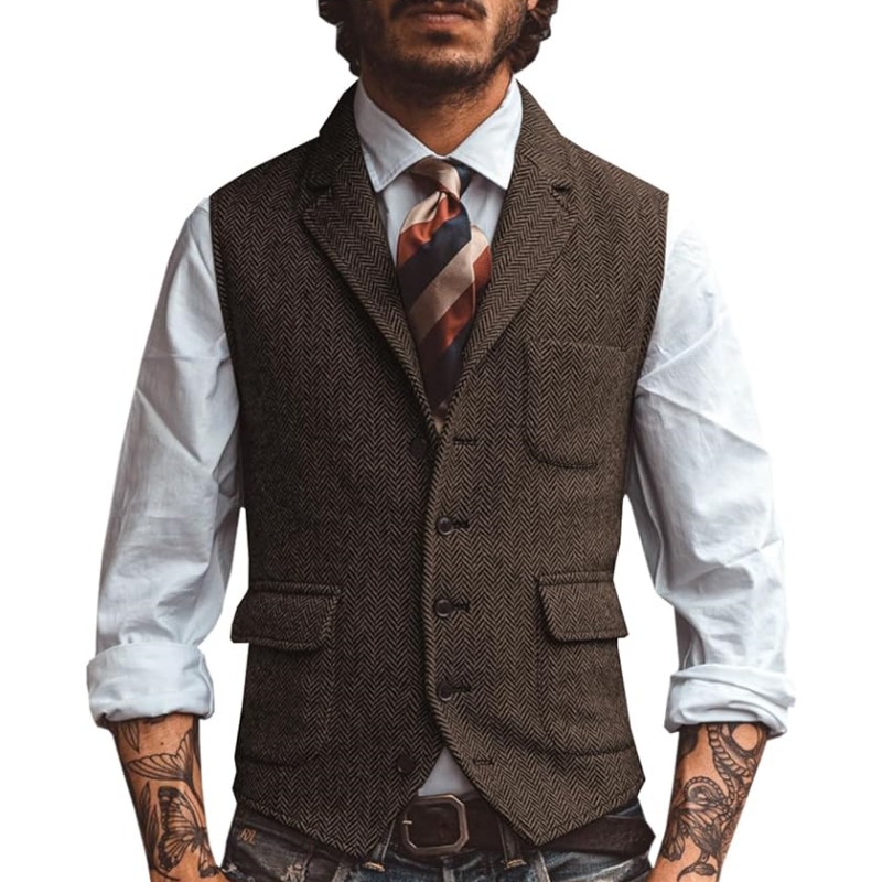 New V Neck Lapel Men's Suits V - Formal Vest Waistcoat review and price
