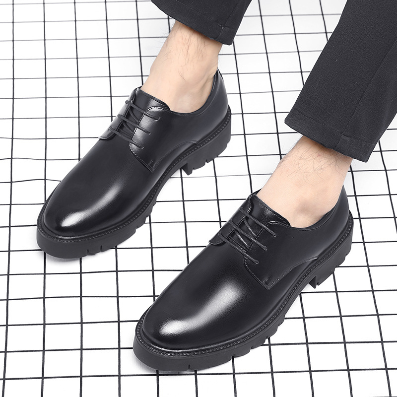 Mens Black Leather Lace Up Dre - Men Formal Wear Office review and price