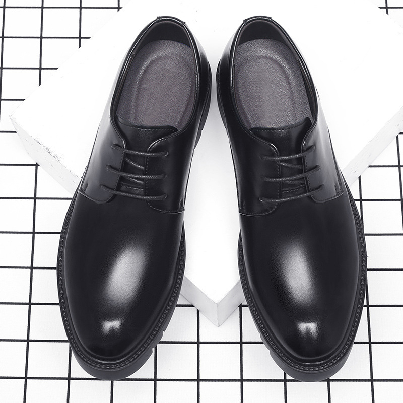 Mens Black Leather Lace Up Dre - Men Formal Wear Office review and price