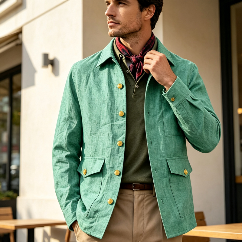 Vintage Men's Linen Jacket Lap - Men Formal Wear Office review and price