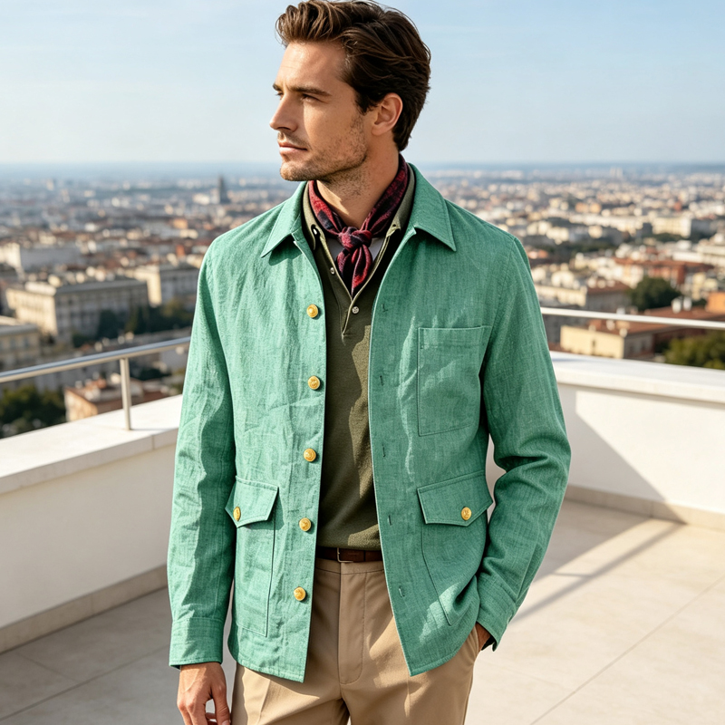 Vintage Men's Linen Jacket Lap - Men Formal Wear Office review and price